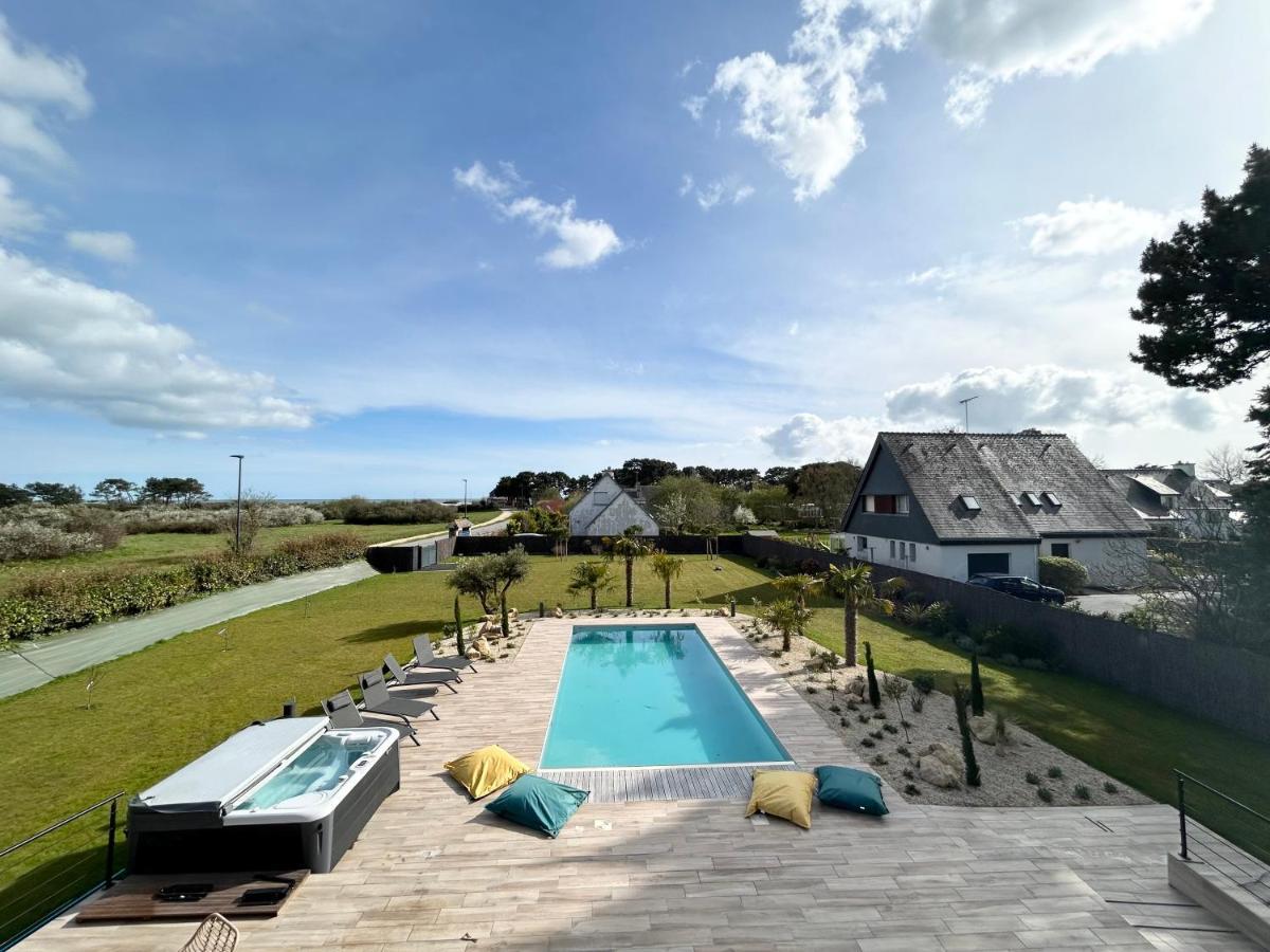 Superbe Villa Tout Confort Avec Piscine Chauffee Er Couverte Et Spa A 2 Pas De La Plage Fouesnant Exteriör bild
