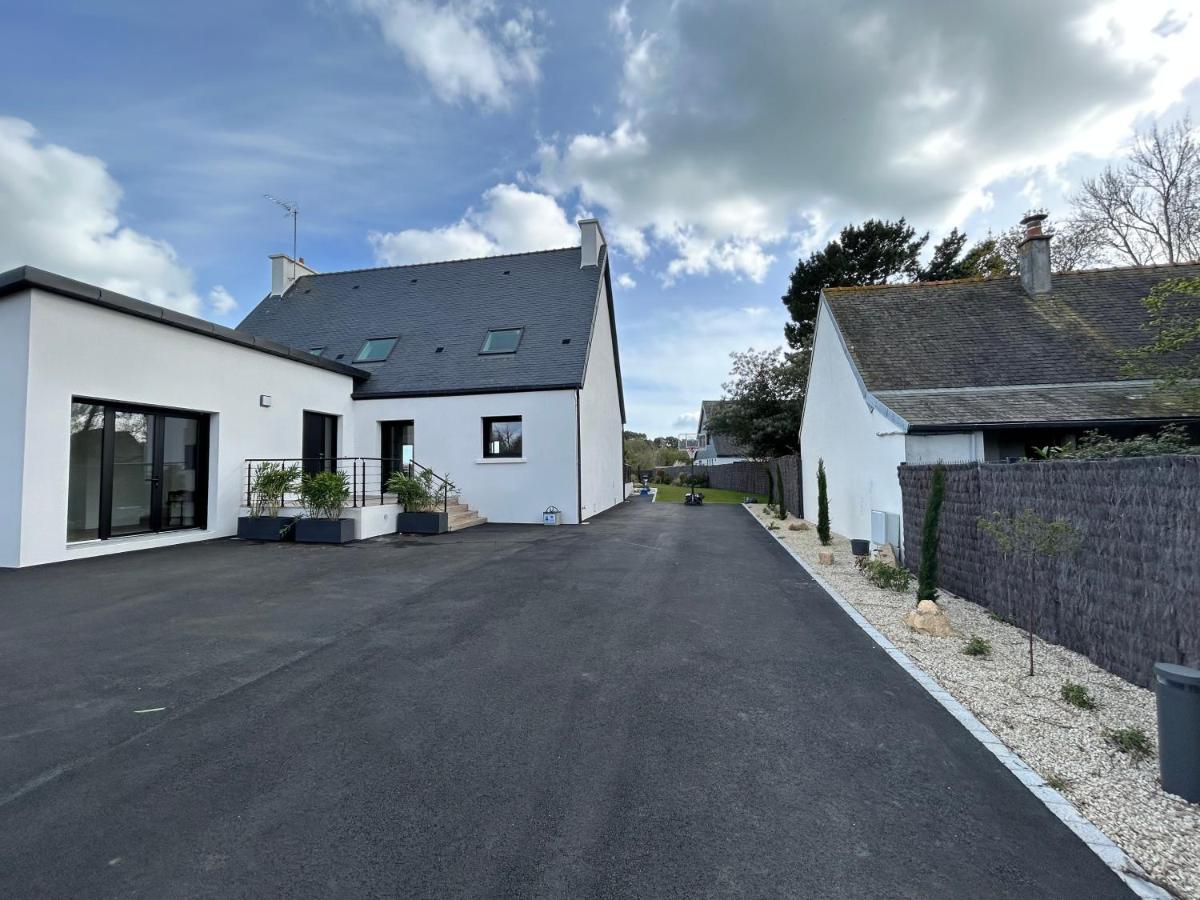 Superbe Villa Tout Confort Avec Piscine Chauffee Er Couverte Et Spa A 2 Pas De La Plage Fouesnant Exteriör bild