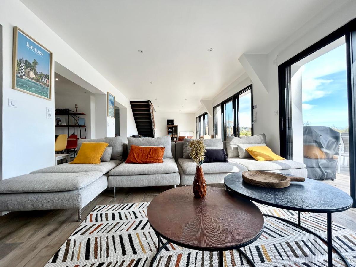 Superbe Villa Tout Confort Avec Piscine Chauffee Er Couverte Et Spa A 2 Pas De La Plage Fouesnant Exteriör bild