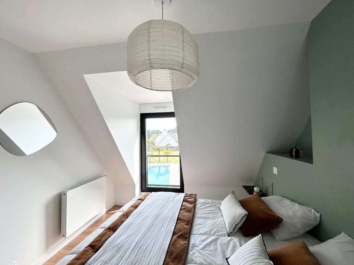 Superbe Villa Tout Confort Avec Piscine Chauffee Er Couverte Et Spa A 2 Pas De La Plage Fouesnant Exteriör bild