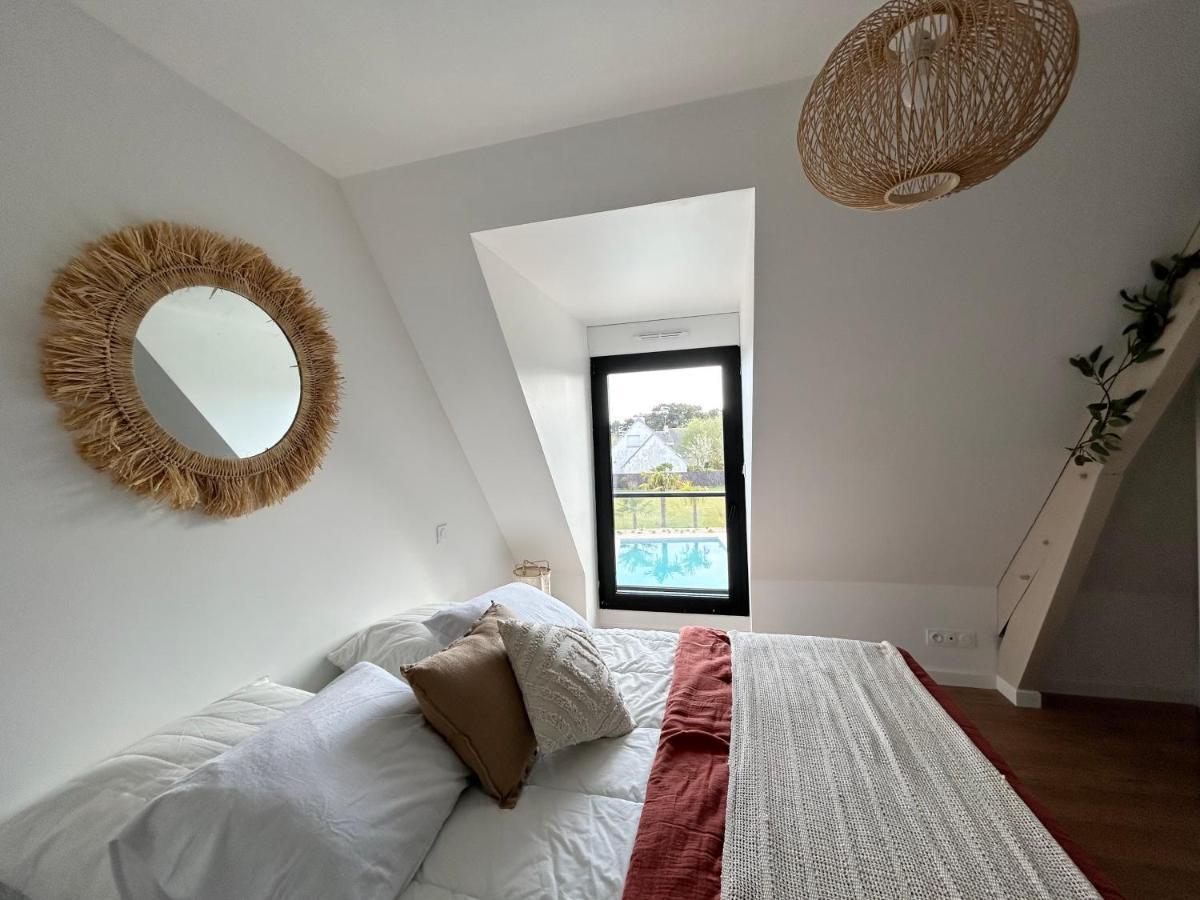 Superbe Villa Tout Confort Avec Piscine Chauffee Er Couverte Et Spa A 2 Pas De La Plage Fouesnant Exteriör bild