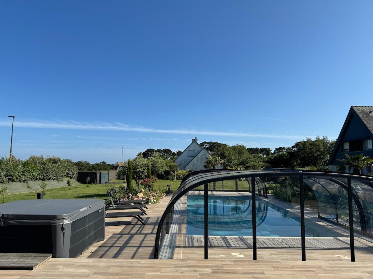 Superbe Villa Tout Confort Avec Piscine Chauffee Er Couverte Et Spa A 2 Pas De La Plage Fouesnant Exteriör bild