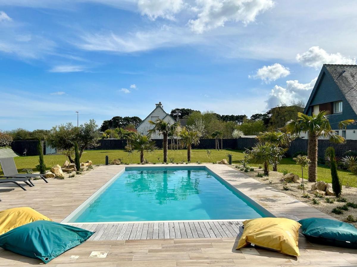 Superbe Villa Tout Confort Avec Piscine Chauffee Er Couverte Et Spa A 2 Pas De La Plage Fouesnant Exteriör bild
