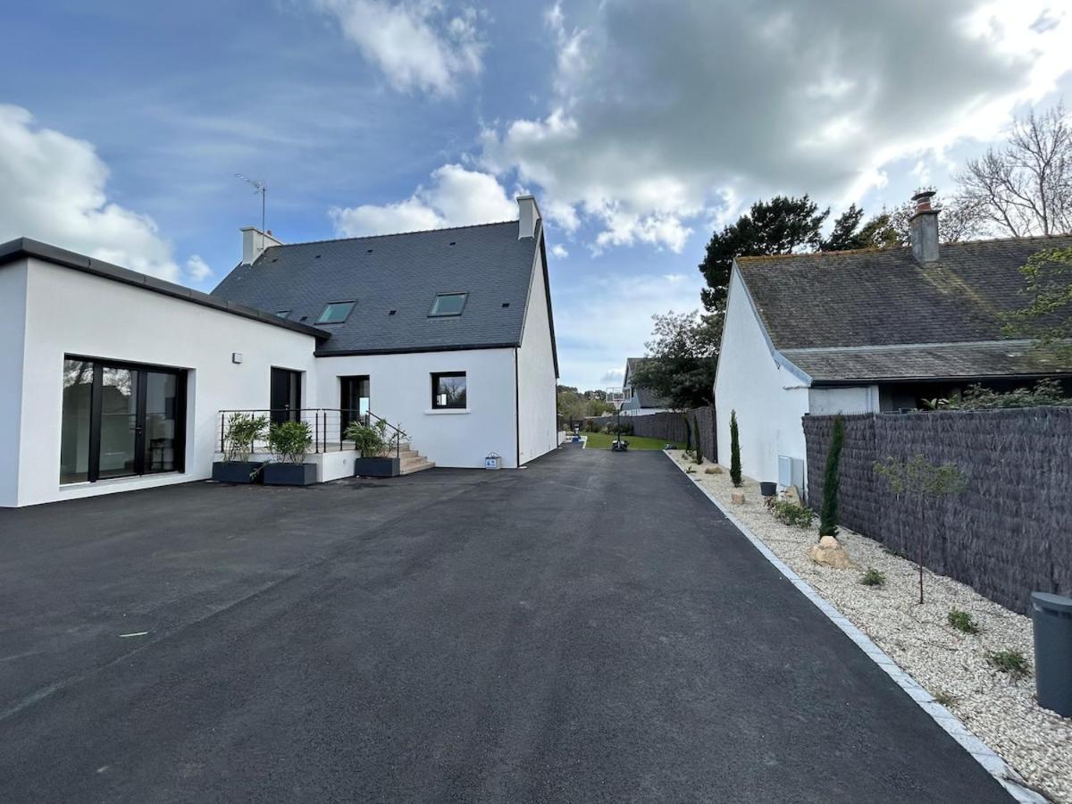 Superbe Villa Tout Confort Avec Piscine Chauffee Er Couverte Et Spa A 2 Pas De La Plage Fouesnant Exteriör bild