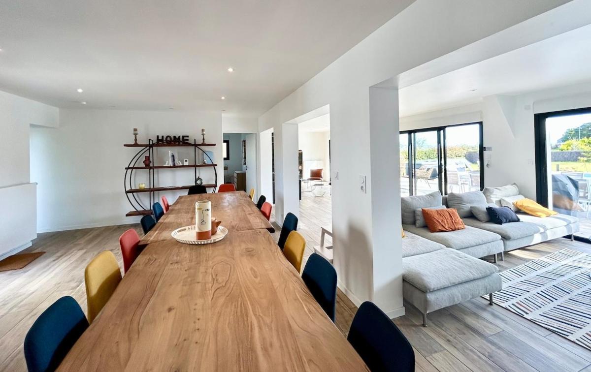 Superbe Villa Tout Confort Avec Piscine Chauffee Er Couverte Et Spa A 2 Pas De La Plage Fouesnant Exteriör bild