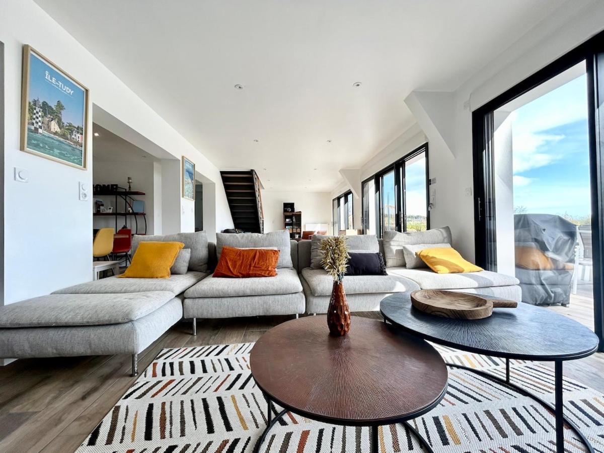 Superbe Villa Tout Confort Avec Piscine Chauffee Er Couverte Et Spa A 2 Pas De La Plage Fouesnant Exteriör bild