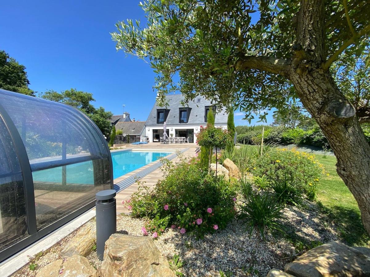 Superbe Villa Tout Confort Avec Piscine Chauffee Er Couverte Et Spa A 2 Pas De La Plage Fouesnant Exteriör bild